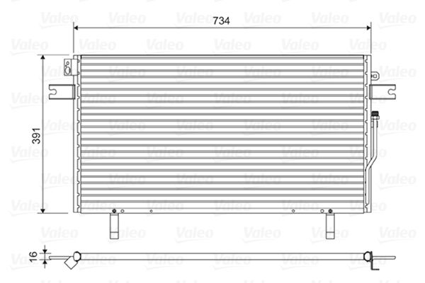 Kondensator, Klimaanlage VALEO 814489