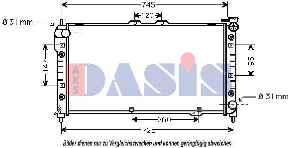 Kühler, Motorkühlung AKS DASIS 110230N