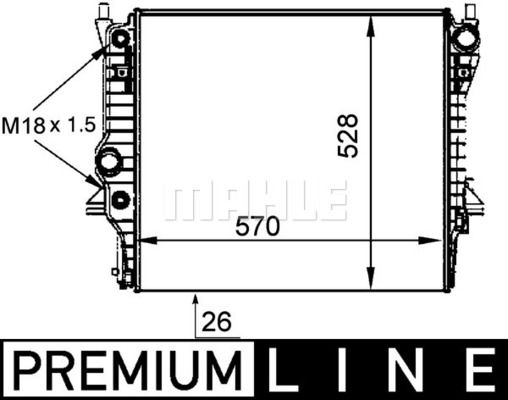 Kühler, Motorkühlung MAHLE CR 1359 000P