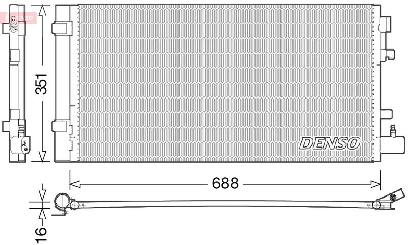 Kondensator, Klimaanlage DENSO DCN23031