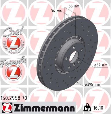 Bremsscheibe ZIMMERMANN 150.2958.70