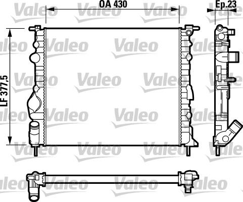Kühler, Motorkühlung VALEO 732389