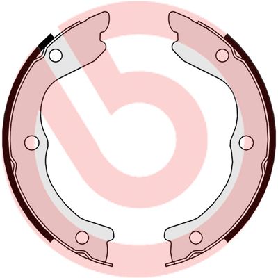 Bremsbackensatz, Feststellbremse BREMBO S 56 543