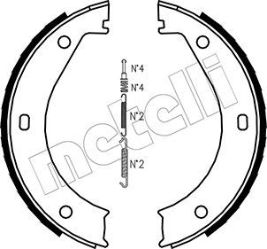 Bremsbackensatz, Feststellbremse METELLI 53-0013K