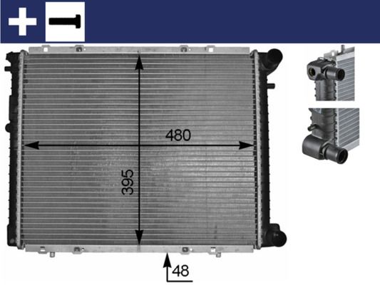 Kühler, Motorkühlung MAHLE cr 152 000s