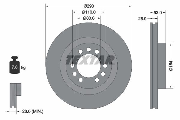Bremsscheibe TEXTAR 93127200