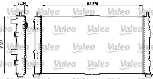 Kühler, Motorkühlung VALEO 732755