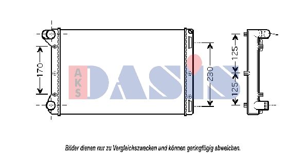 Kühler, Motorkühlung AKS DASIS 080078N