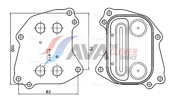Ölkühler, Motoröl AVA QUALITY COOLING BW3628