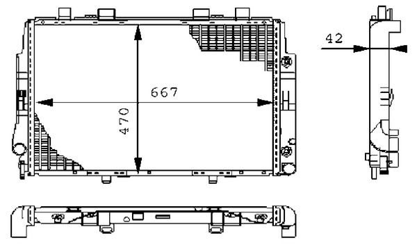 Kühler, Motorkühlung MAHLE cr 247 000s
