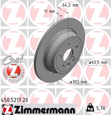 Bremsscheibe ZIMMERMANN 450.5217.20
