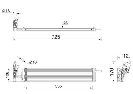 Ölkühler, Automatikgetriebe MAHLE CLC473000P
