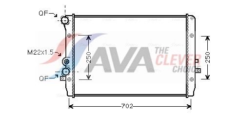Kühler, Motorkühlung AVA QUALITY COOLING VNA2193