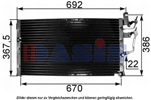 Kondensator, Klimaanlage AKS DASIS 142015N