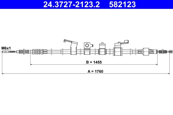 Seilzug, Feststellbremse ATE 24.3727-2123.2