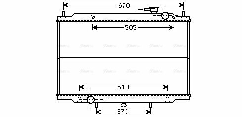 Kühler, Motorkühlung AVA QUALITY COOLING dn2266