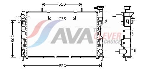 Kühler, Motorkühlung AVA QUALITY COOLING CR2117
