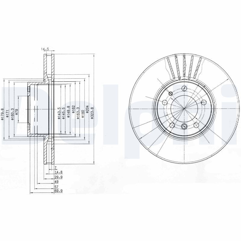 Bremsscheibe DELPHI BG670