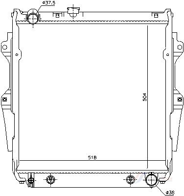 Kühler, Motorkühlung AVA QUALITY COOLING TO2804