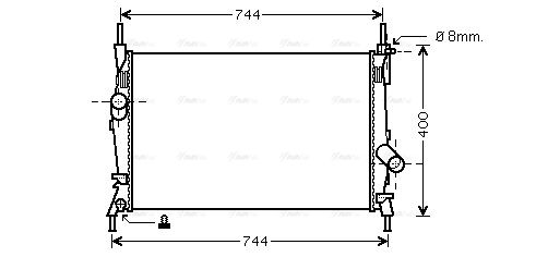 Kühler, Motorkühlung AVA QUALITY COOLING fd2403