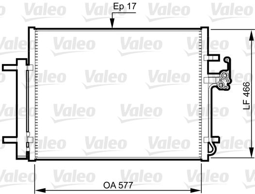 Kondensator, Klimaanlage VALEO 814360