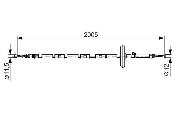 Seilzug, Feststellbremse BOSCH 1 987 482 333