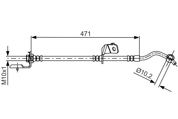 Bremsschlauch BOSCH 1987481715