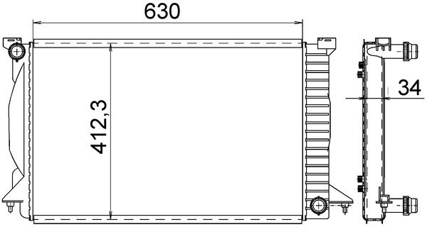 Kühler, Motorkühlung MAHLE CR1421000S