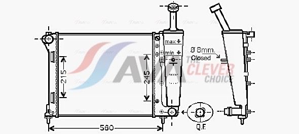 Kühler, Motorkühlung AVA QUALITY COOLING FT2345