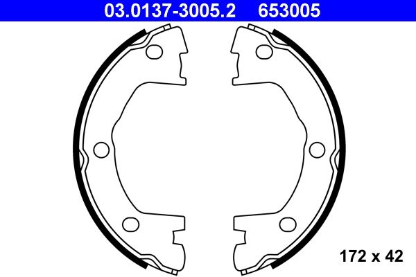 Bremsbackensatz, Feststellbremse ATE 03.0137-3005.2
