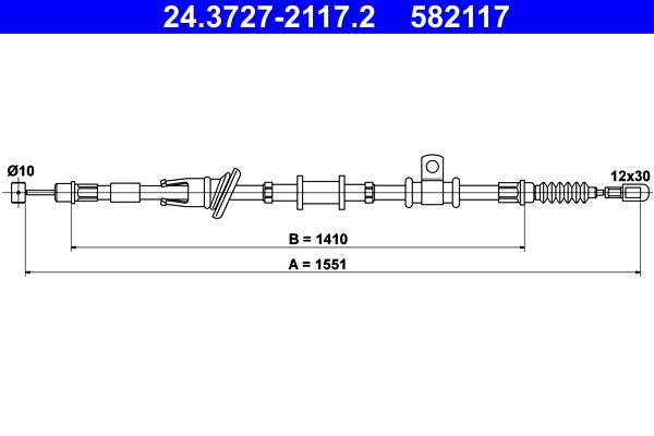 Seilzug, Feststellbremse ATE 24.3727-2117.2