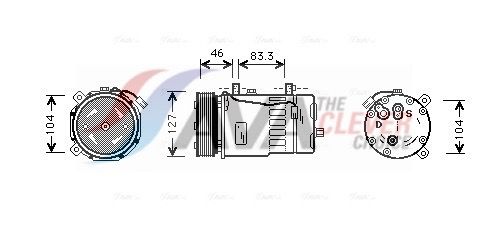Kompressor, Klimaanlage AVA QUALITY COOLING VNAK050