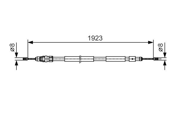 Seilzug, Feststellbremse BOSCH 1 987 482 117