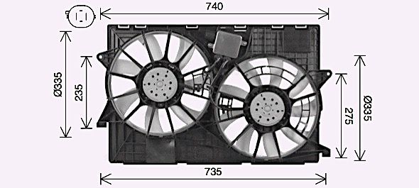 Lüfter, Motorkühlung AVA QUALITY COOLING je7087