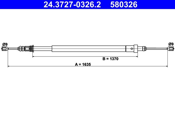 Seilzug, Feststellbremse ATE 24.3727-0326.2
