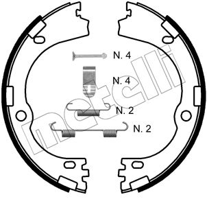 Bremsbackensatz, Feststellbremse METELLI 53-0752K