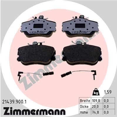 Bremsbelagsatz, Scheibenbremse ZIMMERMANN 21439.900.1