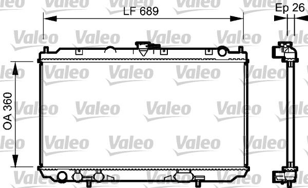 Kühler, Motorkühlung VALEO 734708