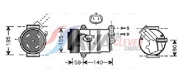 Kompressor, Klimaanlage AVA QUALITY COOLING OLAK428