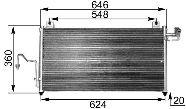 Kondensator, Klimaanlage MAHLE AC302000S
