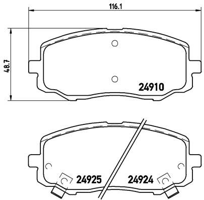 Bremsbelagsatz, Scheibenbremse BREMBO P 30 045