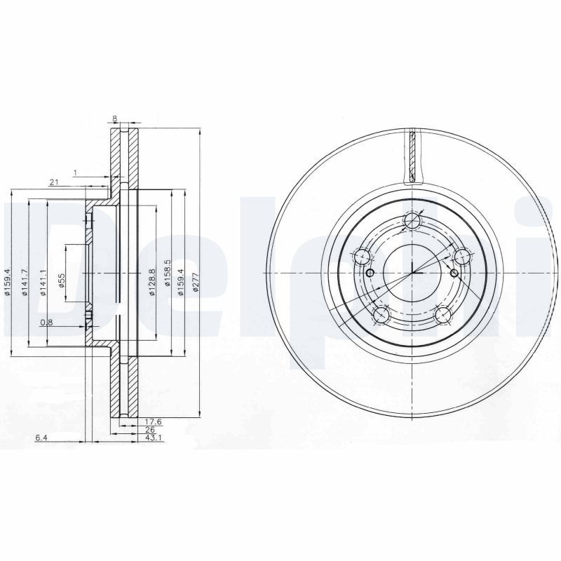Bremsscheibe DELPHI BG3913