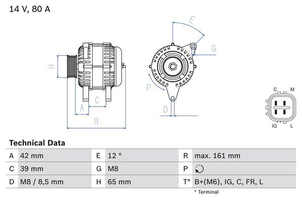Generator BOSCH 0 986 080 570
