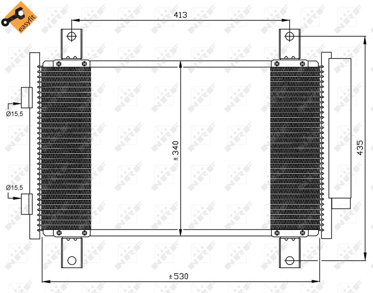 Kondensator, Klimaanlage NRF 35840