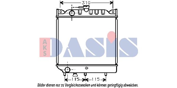 Kühler, Motorkühlung AKS DASIS 320010N