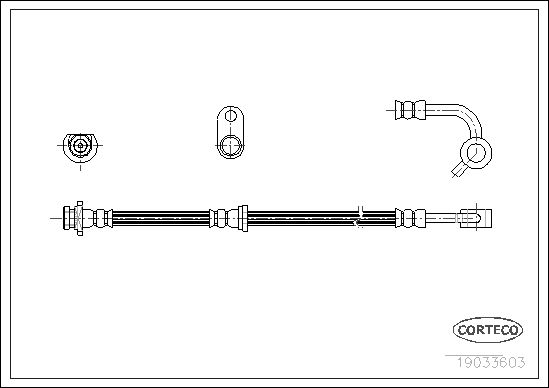 Bremsschlauch CORTECO 19033603