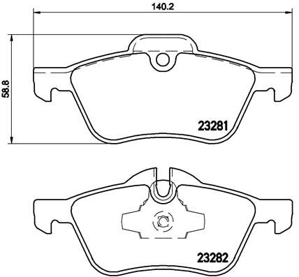 Bromsbeläggssats, skivbroms BREMBO P06030