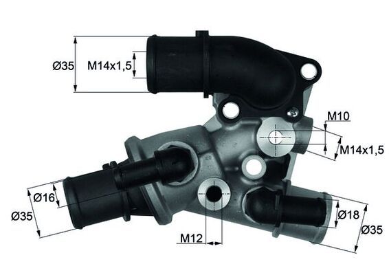 Thermostat, Kühlmittel MAHLE TI11180D