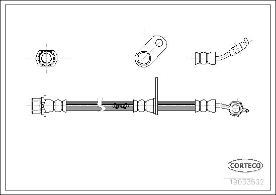 Bremsschlauch CORTECO 19033532