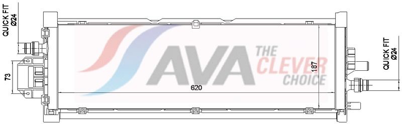 Kühler, Motorkühlung AVA QUALITY COOLING TE2002